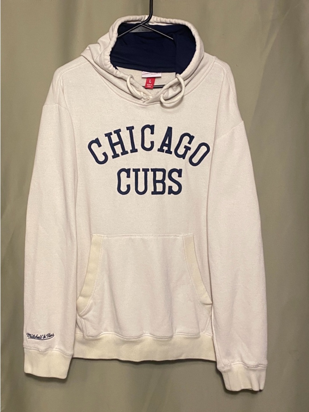 Chicago Cubs Heritage Vintage Hooded Sweatshirt MLB Baseball size L